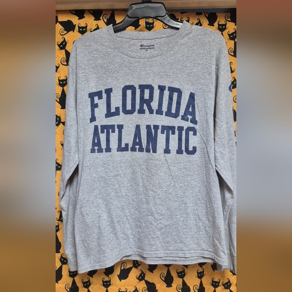 Champion Gray Florida Atlantic University Long Sleeve T-Shirt - Picture 2 of 8